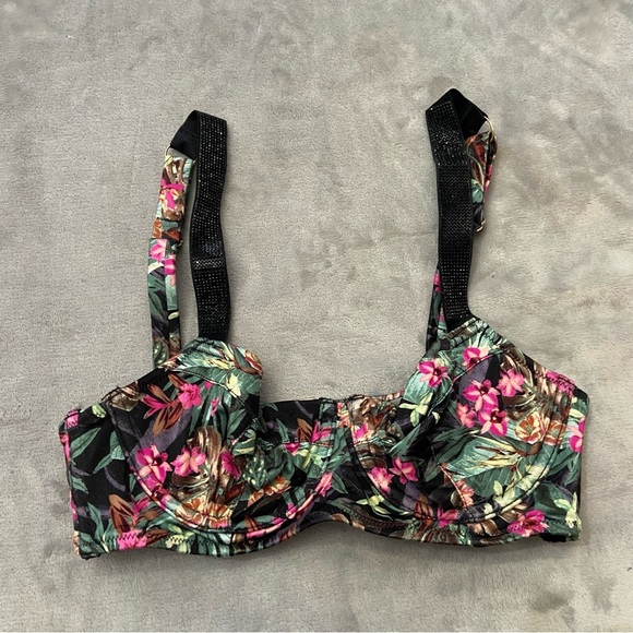 New! Victoria’s Secret Floral Shine Strap Wicked Push Up Bikini Top 4615 - Picture 3 of 8